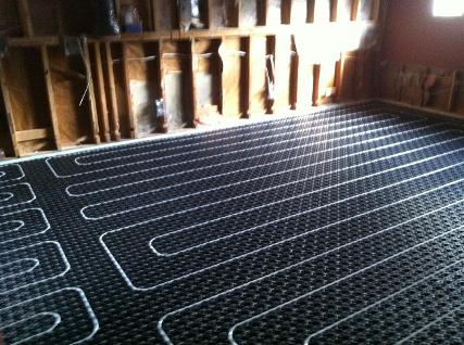 Uponor fast track radiant heat installation